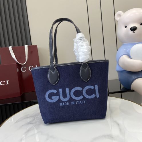 グッチ ミニトートバッグ 2025新作 高仿 優良サイト 本革使用 デニム素材 高再現度 口コミ多数 安心通販