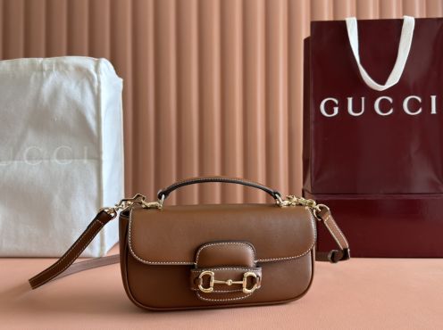 グッチ ホースビット1955 ミニショルダーバッグ ブラウン 優良サイト 精密ディテール 高再現度仕様 高級感漂う 即納対応 安心サイト