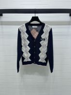 ミュウミュウ アーガイル柄 カーディガン ネイビー グレー 激安 高級感デザイン 快適素材 レビュー高リピ率 2025新作登場