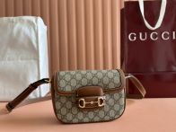 グッチ ホースビット1955 GGキャンバス ショルダーバッグ ブラウン ブランド コピー 安全通販 レビュー高リピ率 高級感漂う 即納対応