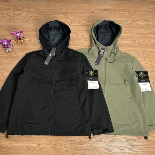 ストーンアイランド n級 ソフトシェルフードジャケット 2025新作 防風仕様 快適な着心地 高評価 リピーター多数 安心サイト