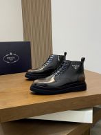 プラダ 偽物 ブーツ 2025新作 高再現度 光沢ブラウン仕様 高級感仕上げ 発送保証付き 安心サイト