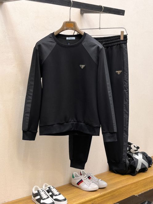 プラダ メンズ セットアップ 2025新作 スーパーコピー 通気 快適な着心地 ブランド 服 コピー 激安 本格派モデル 高級感仕上げ