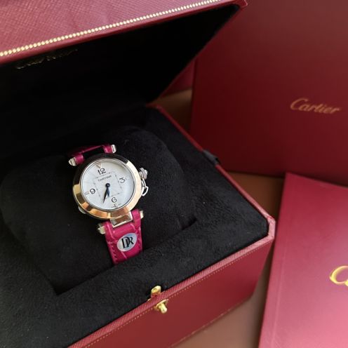 カルティエ 時計 レディース スーパーコピー 優良店 パシャ ドゥ カルティエ ピンク ストラップ 高級腕時計
