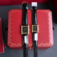 カルティエ Tank Must ブラックダイヤル ペアウォッチ 高級感仕上げ スーパーコピー 高再現度 腕時計 安心サイト