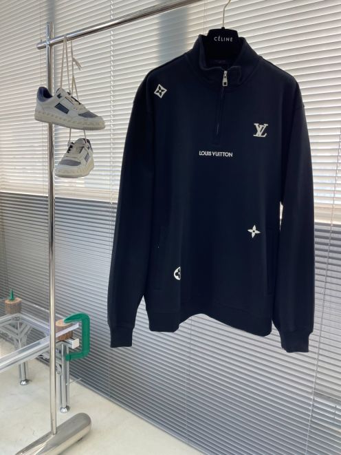 ルイヴィトン激安 ハーフジップスウェット2025新作 高級感仕上げ 本格派仕様 高再現度でレビュー高リピ率
