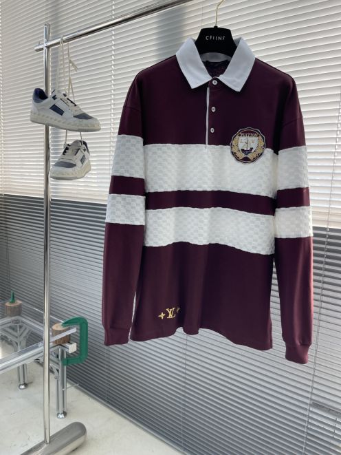 ルイヴィトンn級 長袖ポロシャツ2025新作 高再現度 スポーティ上質感 職人技術再現 安心サイト対応モデル