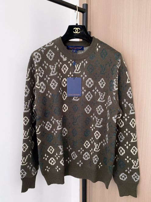 ルイヴィトン偽物 クルーネックセーター2025新作 高級感仕上げ 高再現度 細部まで忠実な職人技術再現