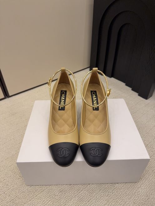 シャネル パンプス n級 2025新作 ベージュ 高再現度 本格派モデル 高級感仕上げ パールヒール 安心サイト