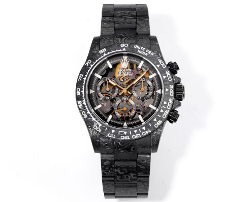 ロレックス 格安 デイトナ スケルトン ブラックカーボン 2025新作 高再現度 高級感仕上げ 精密ディテール