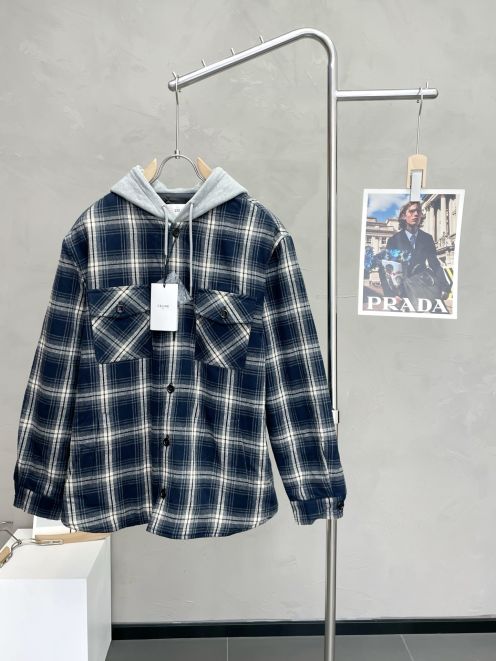 セリーヌ シャツ 偽物 チェック柄パーカー付き 2025新作 ブランド 服 コピー 激安 肌触り良好 快適な着心地 高再現度