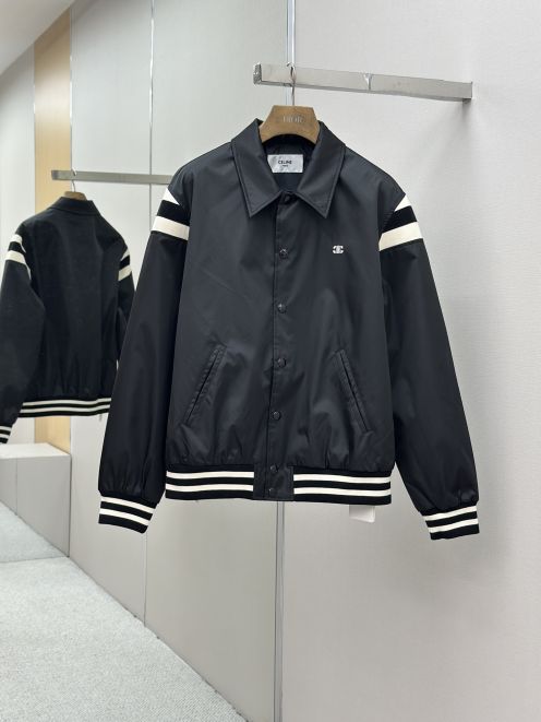 セリーヌ ジャケット 偽物 バレない再現度 トリオンフロゴ ナイロンブルゾン 2025新作 ブランド コピー 高品質仕様
