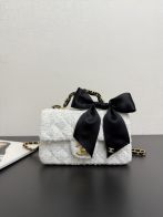 シャネル バッグ ブランド コピー 安全通販 2025新作 ツイード素材 リボン付き ミニフラップ 高再現度 高級感仕上げ