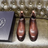 プラダ メンズ レザーチェルシーブーツ スーパーコピー 2025新作 高再現度 精密ディテール 高級感仕上げ 発送保証 安心サイト