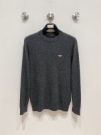 プラダ 優良サイト 2025新作 グレー ニットクルーネック 高品質 高再現度 高評価 安心サイト