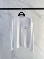 プラダ 格安 2025新作 ホワイト フロントポケット クルーネックスウェット 高再現度 高評価 安心サイト 実店舗運営