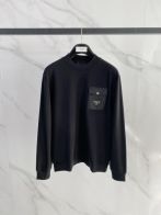 プラダ 激安屋口コミ 2025新作 ブラック フロントポケット クルーネックスウェット 高再現度 高評価 安心サイト 実店舗運営