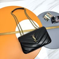 サンローラン スーパーコピー 優良サイト 2025新作 ブラックキルトレザーバッグ 高再現度と精密ディテール 高級レベル仕様 圧倒的な再現度 発送保証 追跡可能