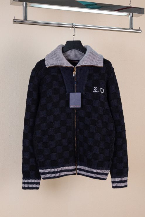 ルイヴィトン ブランド コピー ジップアップニットジャケット 2026新作 定番デザイン 快適な着心地 通気性 上質感 丁寧な縫製 高再現度 安心サイト