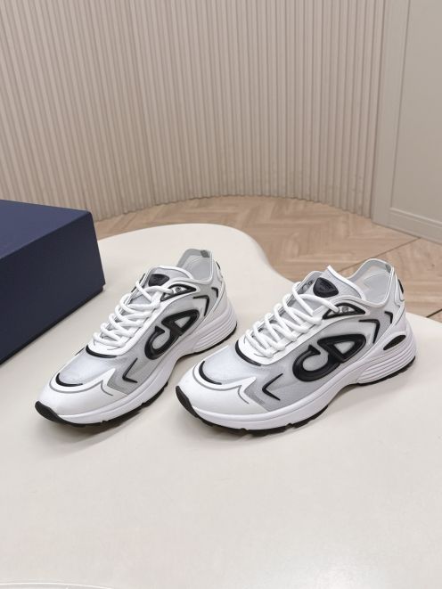 ディオール 偽物 バレない 再現度 ダッドスニーカー ホワイト グレー 厚底 メッシュ 高品質 2026新作 安心発送