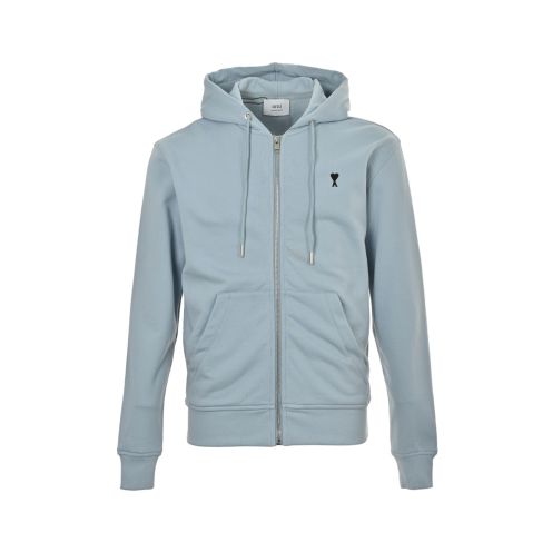 アミ パリ ジップパーカー 2026新作 ライトブルー 偽物 バレない再現度 快適な着心地 男女兼用 肌触り良好 高品質仕上げ