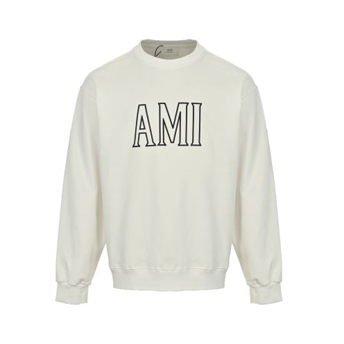 アミ パリ スーパーコピー ホワイト AMIロゴ プリント スウェット 2026新作 高評価 口コミ多数 快適な着心地 高再現度