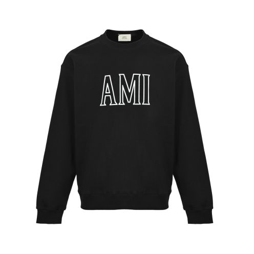 アミ パリ 優良サイト ブラック AMIロゴ プリント スウェット 2026新作 高評価 口コミ多数 快適な着心地 高再現度