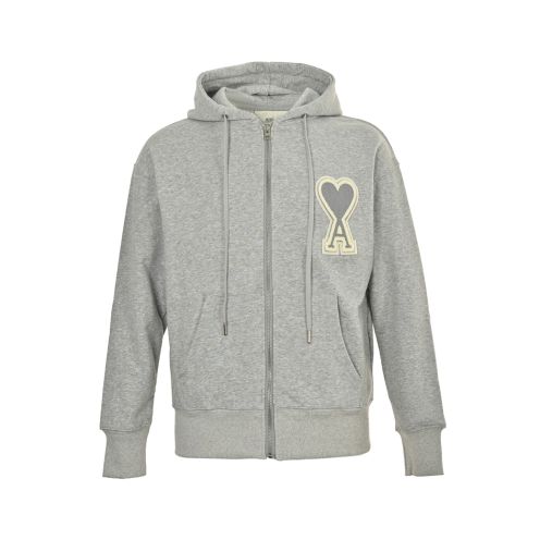 アミ パリ 激安屋口コミ グレー ハートAワッペン ジップアップ パーカー 2026新作 高評価 口コミ多数 快適な着心地 高再現度 安心サイト