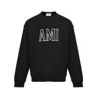 アミ パリ 優良サイト ブラック AMIロゴ プリント スウェット 2026新作 高評価 口コミ多数 快適な着心地 高再現度