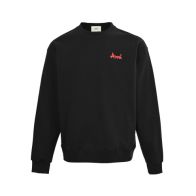 アミ パリ 激安 ブラック レッドAMIロゴ プリント クルーネック スウェット 2026新作 高評価 口コミ多数 快適な着心地