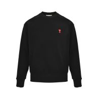 アミ パリ n級 ブラック ミニハートA刺繍 クルーネック スウェット 2026新作 高評価 口コミ多数 快適な着心地