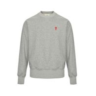 アミ パリ ブランド コピー グレー ミニハートA刺繍 クルーネック スウェット 2026新作 高評価 口コミ多数 快適な着心地