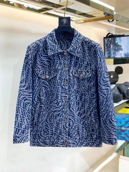 フェンディ 2026新作 高品質 デニムジャケット 激安 高再現度 FF総柄 職人技術再現 丁寧な縫製 安心サイト