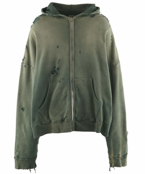 セント マイケル 2026新作 ブランド コピー ダメージ加工ジップフーディー 高再現度 定番モデル 通気性良好 男女兼用 高品質仕上げ 安心サイト