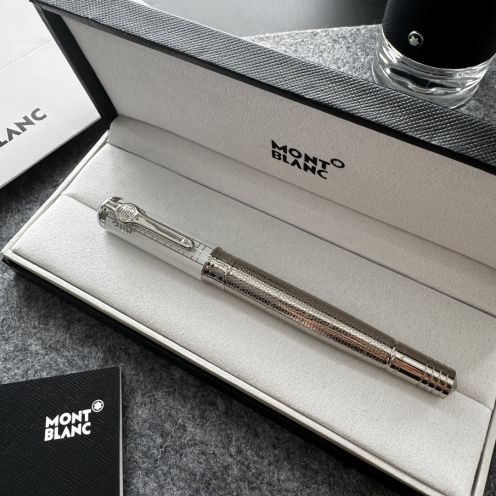 モンブラン 万年筆 シルバーパターンモデル 2026新作 ブランド コピー 通販 高精度彫刻 メタル質感 上品仕上げ 限定入荷