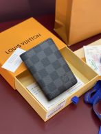 ルイ・ヴィトン 2026新作 定番モデル 高再現度 格安 ダミエ グラフィット 縦型二つ折り財布 正確な刻印 精密ディテール 高品質本革使用 安心サイト