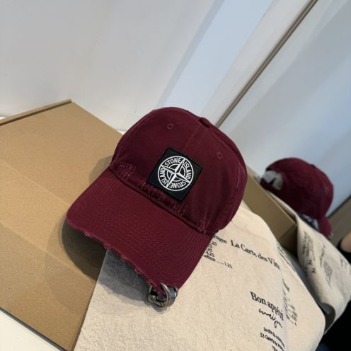 ストーンアイランド キャップ ワインレッド メンズ帽子 2026新作 n級 ベースボールキャップ カジュアル ストリート 日本倉庫発送 即納