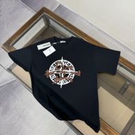 ストーンアイランド x ディオール メンズTシャツ ブラック ロゴプリント 2026新作 n級 半袖Tシャツ ストリートデザイン 通気 快適 カジュアル 日本倉庫発送 即納
