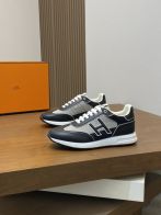 エルメス 本物級コピー レザースニーカー Hロゴ コンビ素材 高級感仕上げ