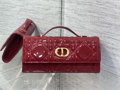 ディオール ハイブランド カナージュハンドバッグ パテントデザイン 定番 高級感仕上げ