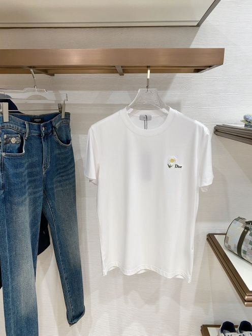 ディオール n級 半袖Tシャツ フラワー刺繍ロゴデザイン シンプルデザイン 上質感