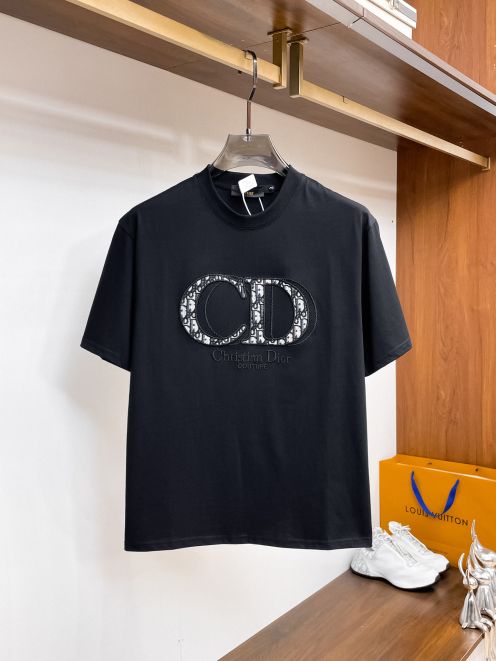 ディオール ハイブランド 半袖Tシャツ CDロゴ刺繍デザイン 快適な着心地 激安