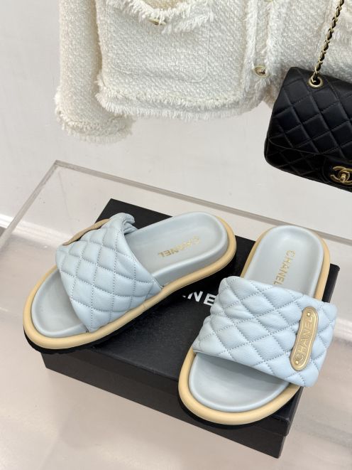 シャネル ハイブランド サンダル キルティングデザイン フラット仕様 上質感 ブランド代用
