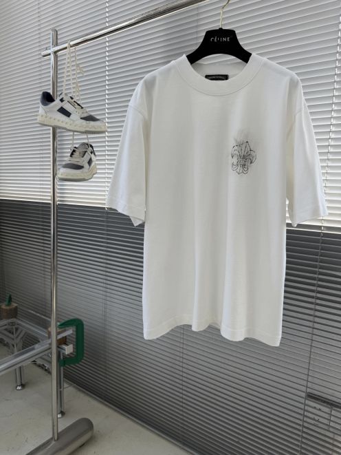 クロムハーツ ハイブランド 半袖Tシャツ フレアプリント オーバーサイズ シンプルデザイン 口コミ多数