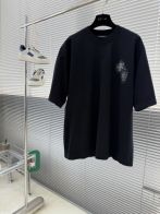 クロムハーツ スーパーコピー 半袖Tシャツ クロスプリント オーバーサイズ 通気 男女兼用