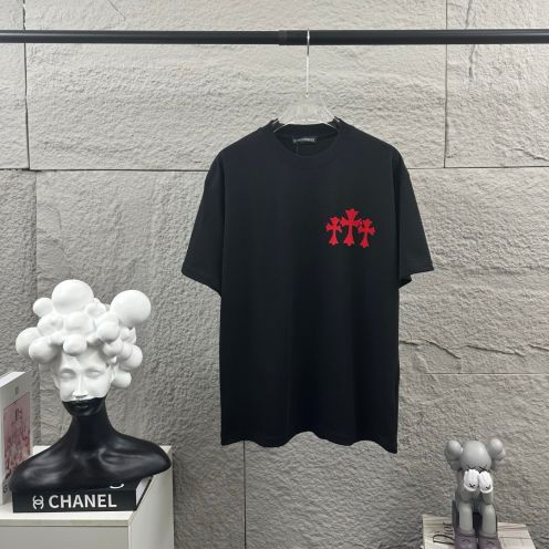 クロムハーツ 格安 半袖Tシャツ クロスロゴプリント 通気 満足度高い 上質感