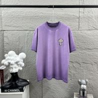 クロムハーツ 本物級コピー 半袖Tシャツ クロス刺繍デザイン 通気 精密ディテール 上質感