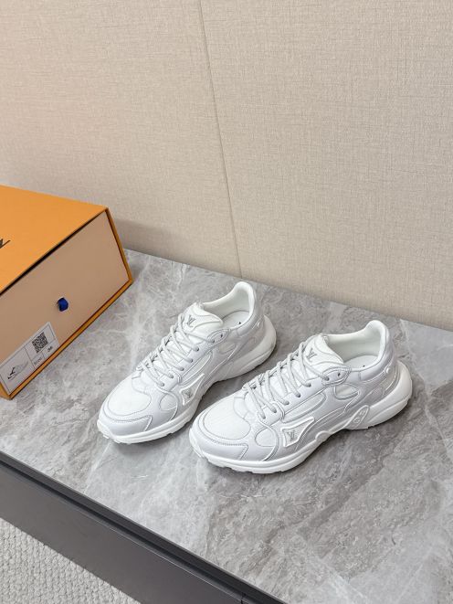 ルイヴィトン n級 スニーカー オールホワイト レザー切替 軽量設計 激安モデル