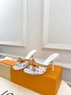 ルイヴィトン ハイブランド ミュールサンダル マルチカラーモノグラム リボンデザイン 上品華やか 高品質