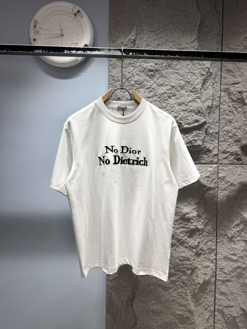 ディオール n級 ロゴ刺繍Tシャツ 半袖シンプルデザイン 通気 快適な着心地 高品質